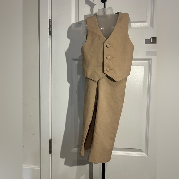 Tan Two-Piece Suit for Kids - Picture 2 of 6